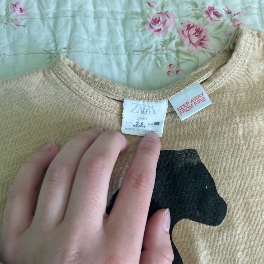 Zara long sleeve top size 3-6 months - Picture 2 of 4